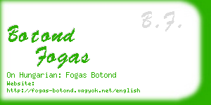 botond fogas business card